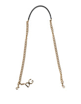 Dolce & Gabbana Brown Leopard Gold Brass Chain Accessory Shoulder Strap
